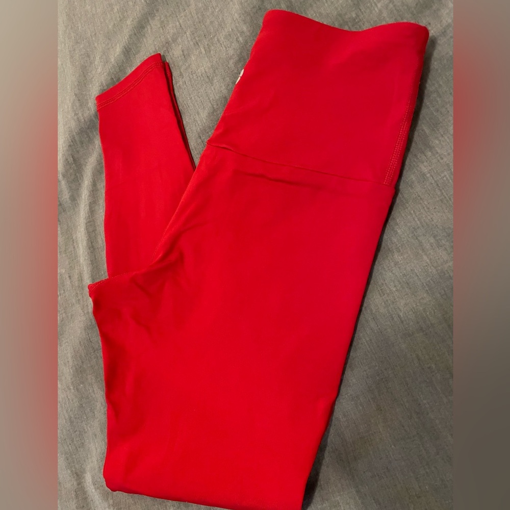 Red leggings